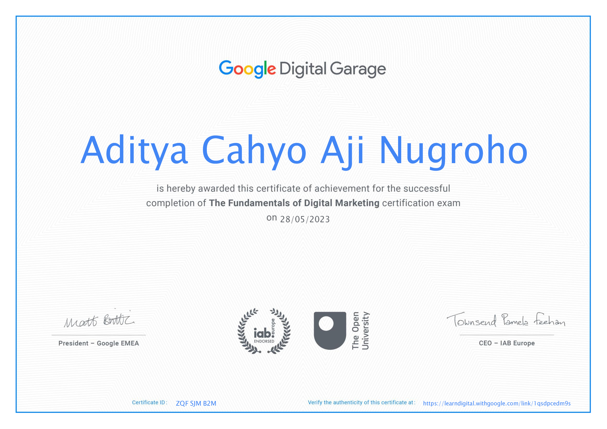 certificate 1