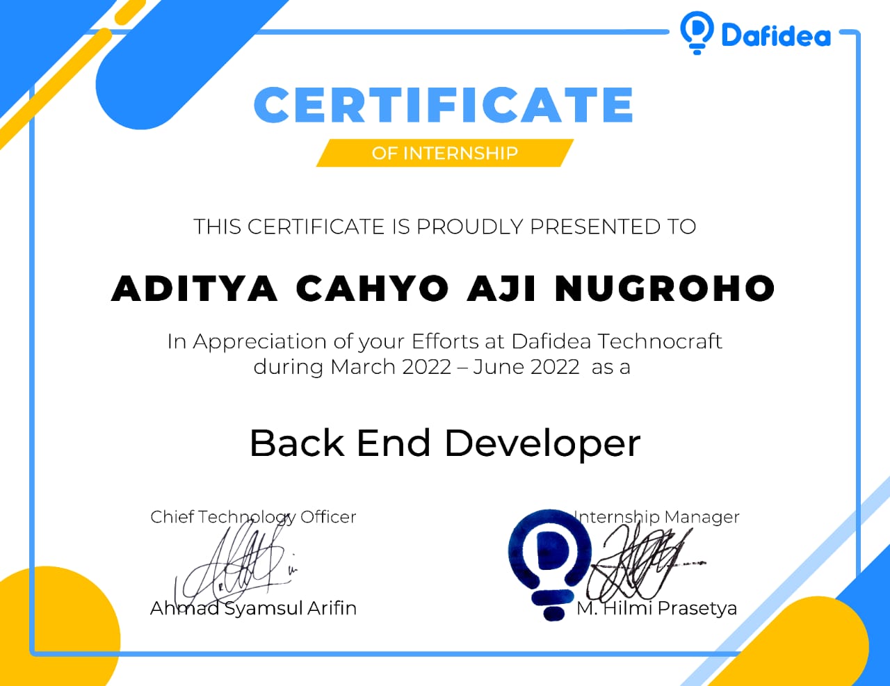 certificate 1